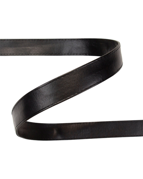 Sangle en similicuir "Classic" 25 mm (noir)