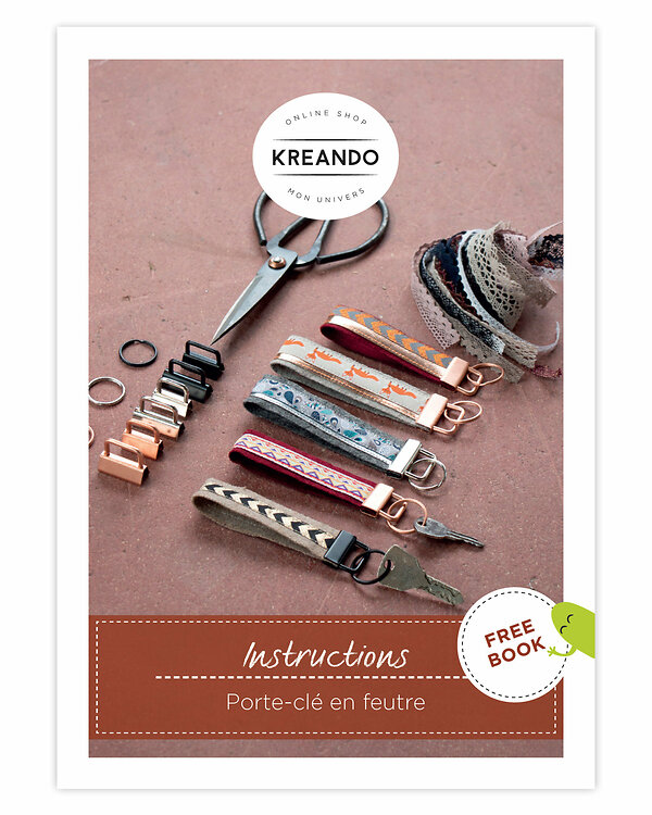 Tuto gratuit PDF - Couture - Porte-clé en feutre de KREANDO (français)