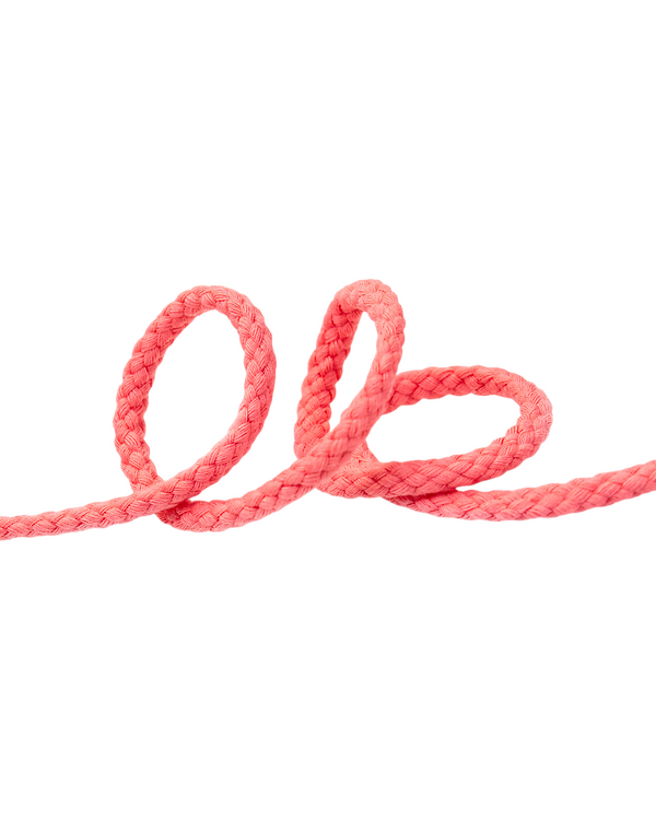 Cordon en coton Ø 4 mm - unité de 1 m (rose flamant)