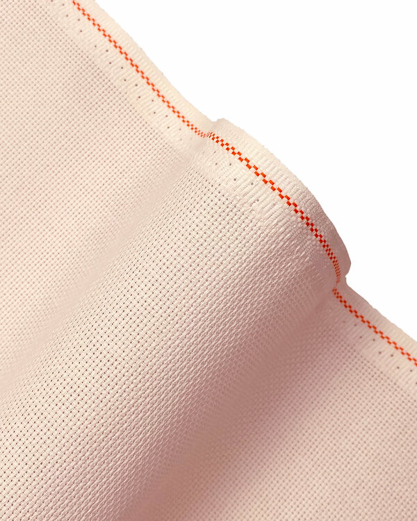 Trame/toile à broder - coton "Aïda - 16 ct" (rose clair) de Zweigart