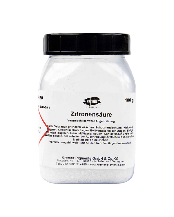 Acide citrique de Kremer Pigmente