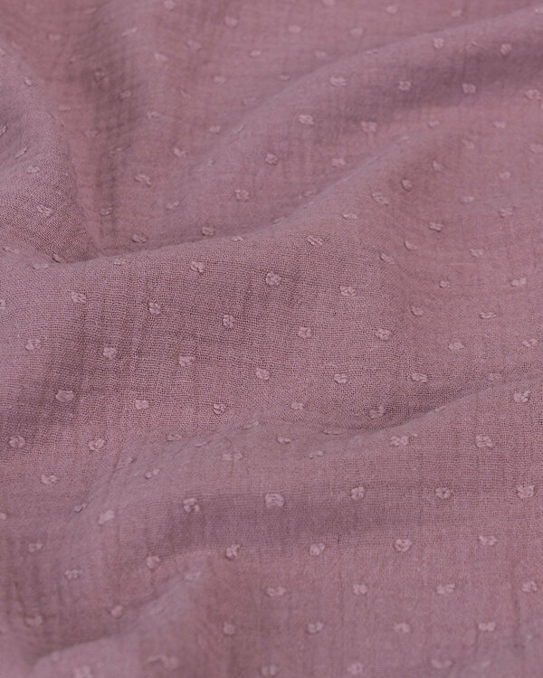 Double gaze coton "Winky" (mauve)