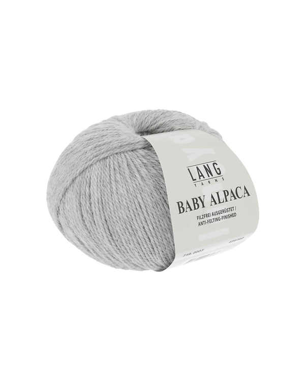 LANG Yarns BABY ALPACA - laine d'alpaga (0003/gris clair mélange)