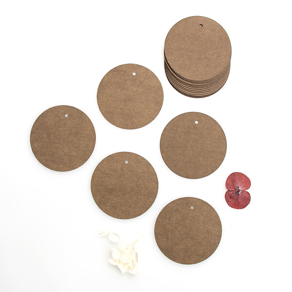 Pendentif​/​étiquette papier "paperTEX" set à 25 pces (chocolat)