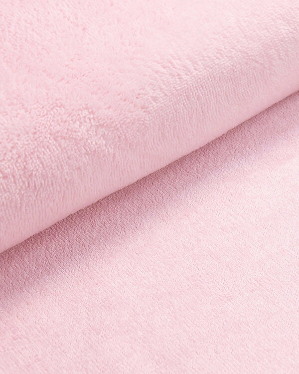 Tissu éponge bambou/coton - uni "Wellness" (rose clair)