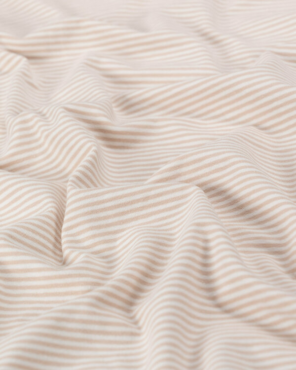 Jersey de coton "Rayures mini" (rose poudré/blanc)