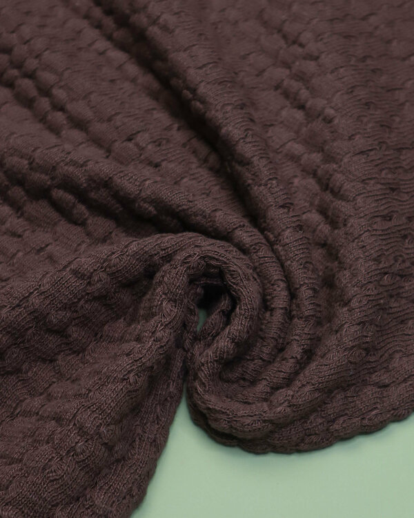 Fine maille de coton bio "Ivy Organic-Umber" (brun foncé) de mind the MAKER