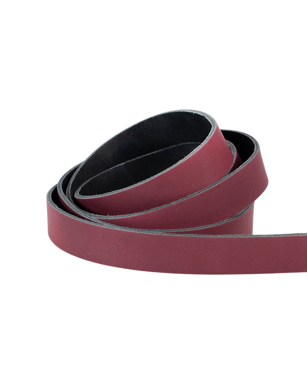 Sangle en cuir ''Altea - Used Look'' - 19 mm (bordeaux/noir)