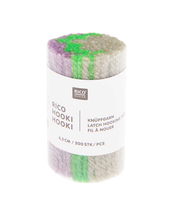 Rico Hooki Hooki Fil à nouer 6,5 cm "Marmor" - 200 pces (344/gris perlé)