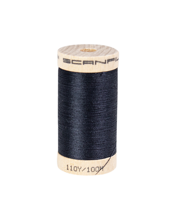 Fil à coudre - bio "organic cotton" bobine de 100 m (4808/noir) de SCANFIL