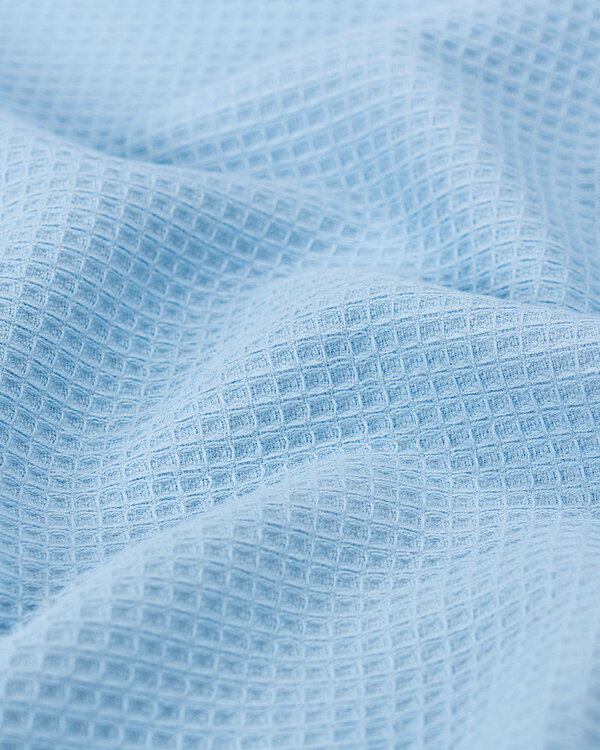 Tissu nid d'abeille/éponge coton "Mare" (bleu clair)