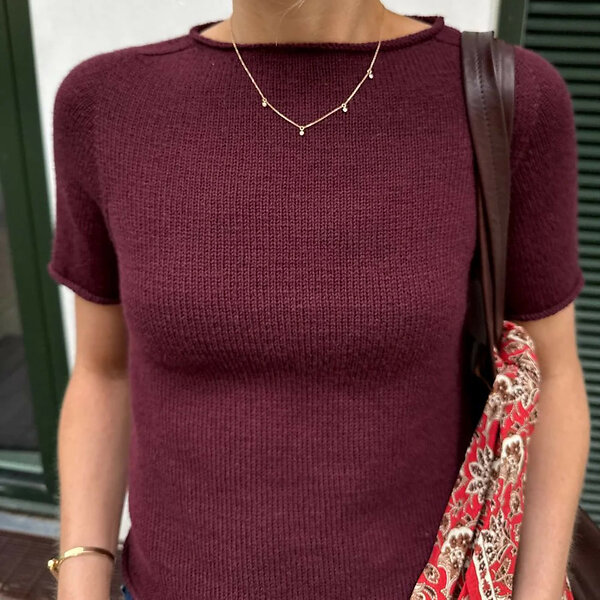 Modèle tricot t-shirt "IVY TEE" de PetiteKnit (français)