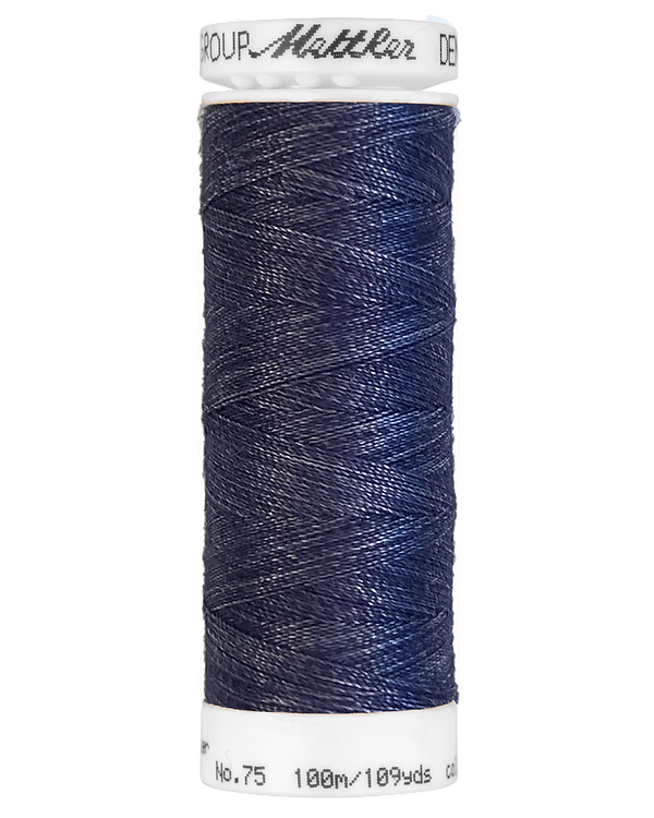 Mettler fil de couture et broderie "Denim Doc®" - bobine de 100 m (3621/deep indigo)