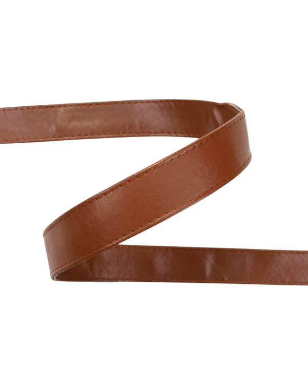 Sangle en similicuir "Classic" 25 mm (brun)