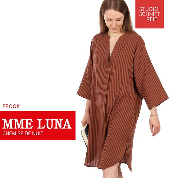 Tuto & patron PDF - chemise de nuit "Madame Luna" de STUDIO SCHNITTREIF (en français)