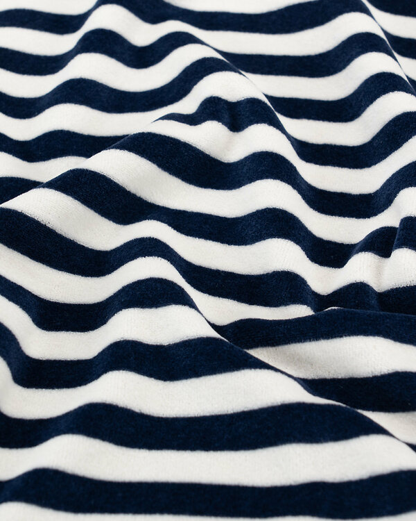 Nicki coton "Retro Wave / Rayures" (bleu foncé-blanc)