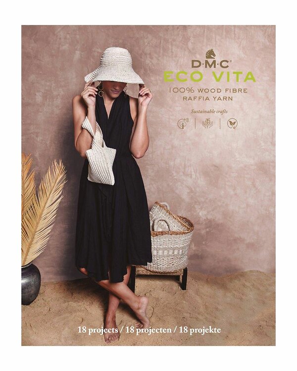 Magazine "Eco Vita Raffia" de DMC (allemand/français/anglais)