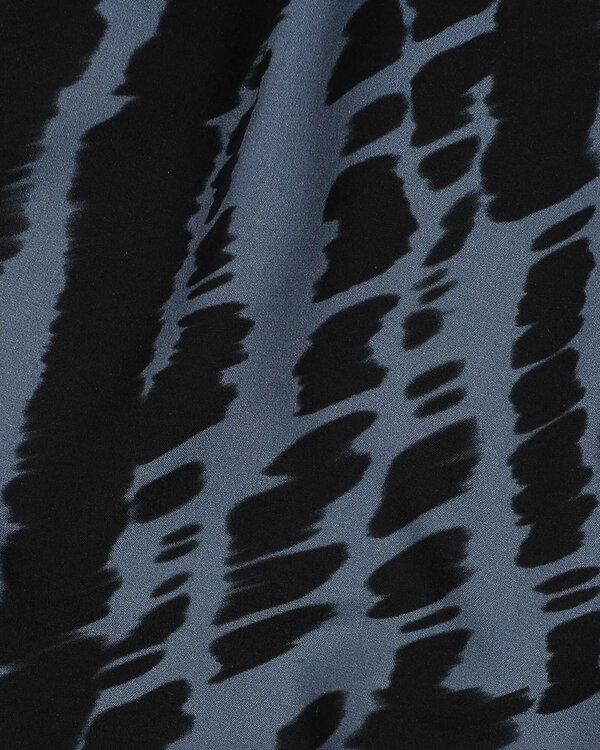 Viscose "Batik/Lines" (bleu jean-noir)