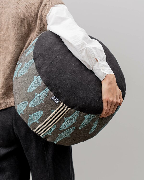 Set couture - Petit pouf COZY en denim noir