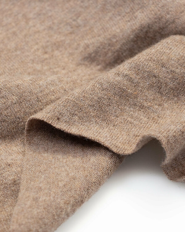 Fine maille de laine mérinos "Cashmere Feelings" (beige chiné)