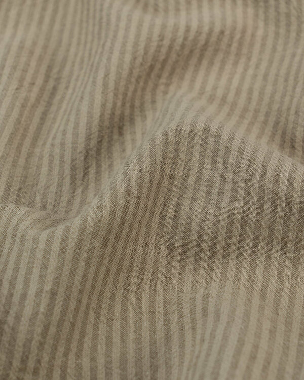 Lin / coton "Minabi - Rayures" (kaki clair/beige clair) de KOYAMA
