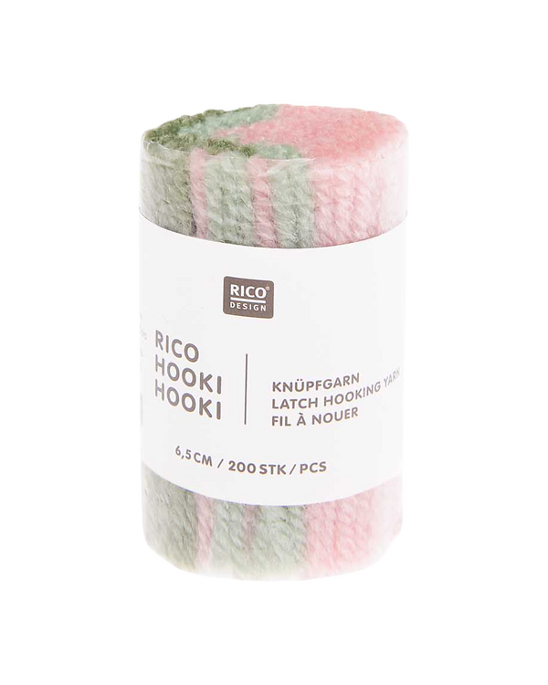 Rico Hooki Hooki Fil à nouer 6,5 cm "Marmor" - 200 pces (334/rose clair)