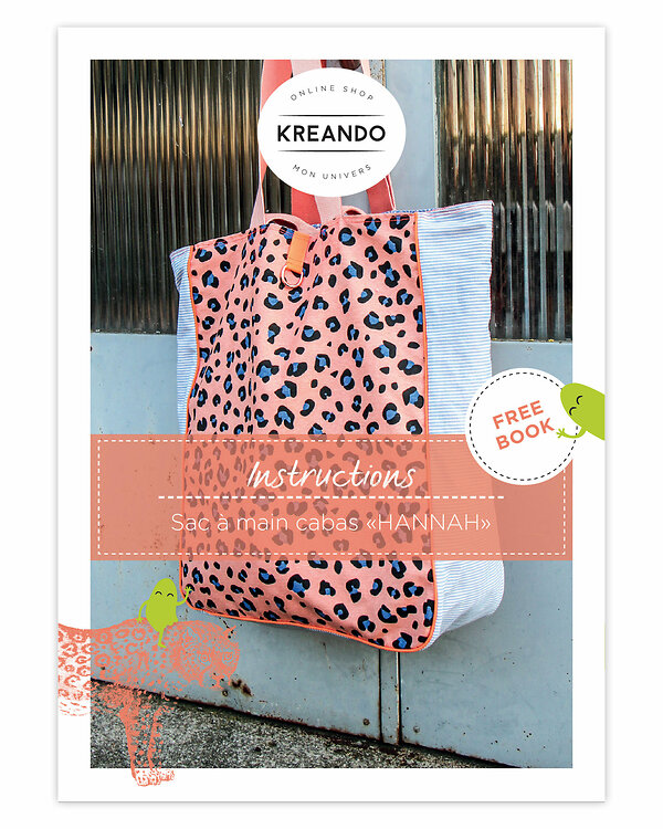 Tuto gratuit PDF - Couture - Sac à main cabas "HANNAH" de KREANDO (français)