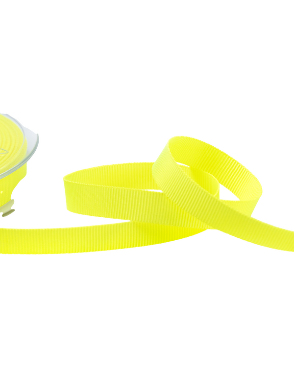 Ruban gros grain "Fluo" 10/25 mm (jaune fluo)