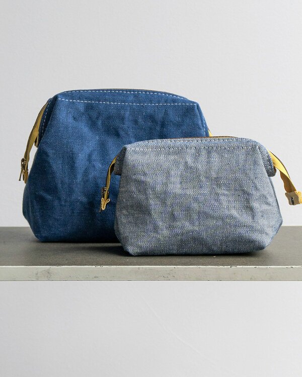 Set couture - Duo de trousses de toilette OOPEN "Vintage Denim"