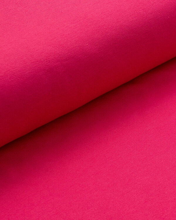 Tissu bord côte bio lisse "Ben" - tubulaire (pink)