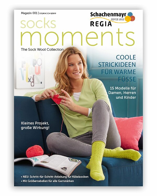 Magazine "Regia Sock Moments - 001" de Schachenmayr (en allemand)
