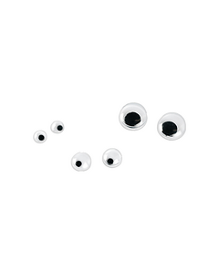 Yeux mobiles ronds - assortis 7/10/12 mm - lot de 6