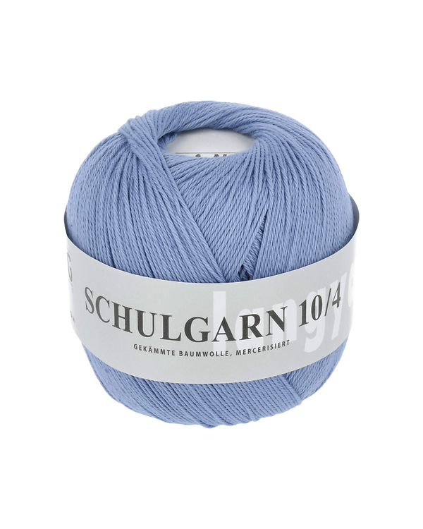 LANG Yarns SCHULGARN 10/4 – Coton classique (0010/bleu moyen)