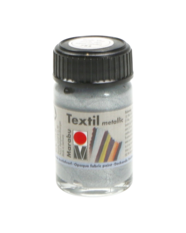 Marabu - Peinture pour textile "metallic" (0782/argenté)