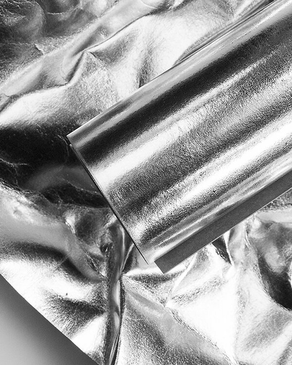 TEXIpap "Metallic" - le papier lavable, 48 x 110 cm (argenté)
