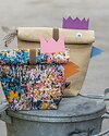 Set couture - Duo de sacs à lunch "Ma poule" en toile cirée