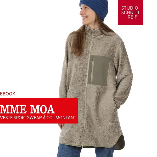 Tuto & patron PDF manteau en polaire "Madame Moa" (Gr. XS-XXL) de STUDIO SCHNITTREIF