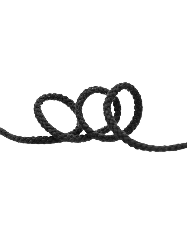 Cordon en coton Ø 4 mm - unité de 1 m (noir)