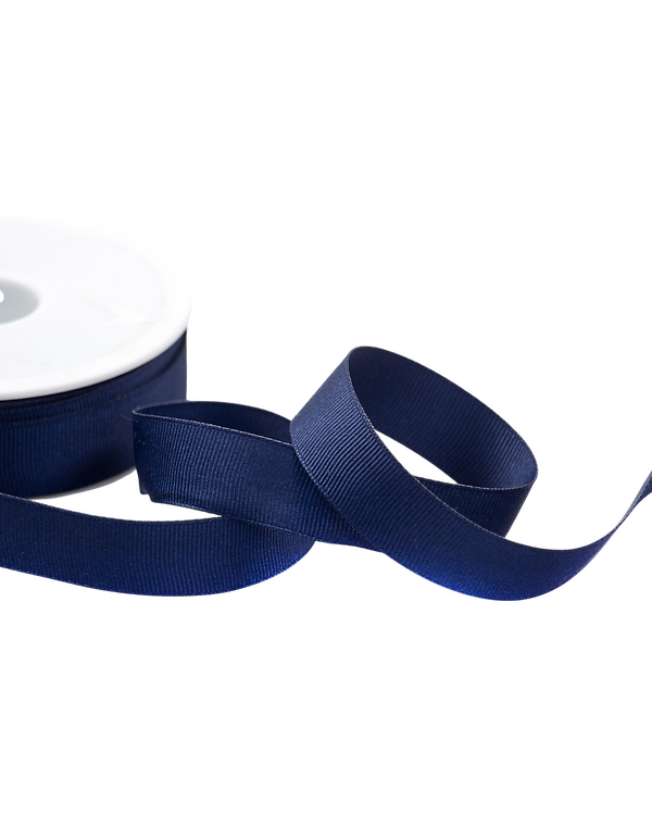 Ruban gros grain "Uni" 20/25 mm (bleu foncé)